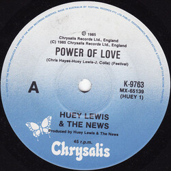Huey Lewis & The News Power Of Love VINYL 7" USED