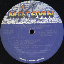 The Supremes Medley Of Hits / No One Gets The Prize / The Boss VINYL 12" USED