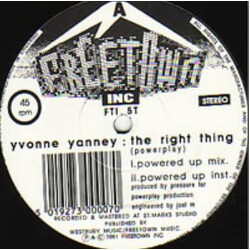 Yvonne Yanney The Right Thing USED VINYL 12INCH 45 RPM