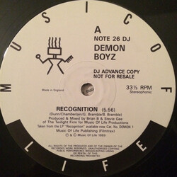 Demon Boyz Recognition USED VINYL 12INCH 33 S RPM SINGLE PROMO