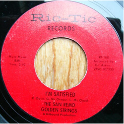 San Remo Golden Strings I'm Satisfied / Blueberry Hill USED VINYL 7INCH 45 RPM SINGLE STYRENE MONO