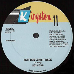 Jigsy King As It Dun Load It Back USED VINYL 12INCH 45 RPM