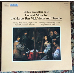 William Lawes Consort Music for the Harpe, Bass Viol, Violin and Theorbo Vinyl LP USED