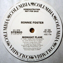 Ronnie Foster Midnight Plane USED VINYL 12INCH PROMO STEREO MONO