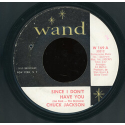 Chuck Jackson Since I Don't Have You USED VINYL 7INCH 45 RPM SINGLE STYRENE