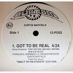 Curtis Mayfield Got To Be Real / On And On USED VINYL 12INCH 33 S RPM SINGLE