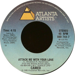 Cameo Attack Me With Your Love USED VINYL 7INCH 45 RPM STYRENE STEREO
