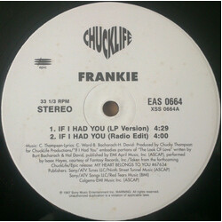 Frankie (4) If I Had You USED VINYL 12INCH 33 S RPM SINGLE