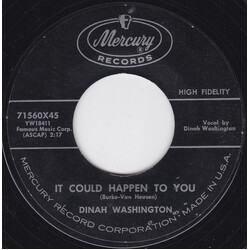 Dinah Washington It Could Happen To You USED VINYL 7INCH 45 RPM SINGLE