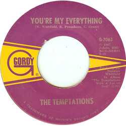 The Temptations You're My Everything / I've Been Good To You USED VINYL 7INCH 45 RPM SINGLE MONO