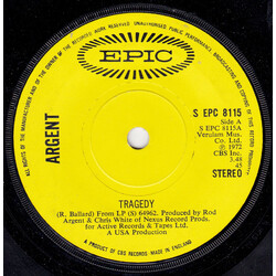 Argent Tragedy USED VINYL 7INCH 45 RPM SINGLE