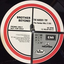 Brother Beyond The Harder I Try (Remix) USED VINYL 12INCH 45 RPM PROMO