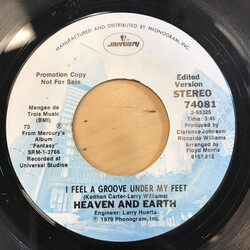Heaven And Earth (2) I Feel A Groove Under My Feet USED VINYL 7INCH 45 RPM SINGLE PROMO