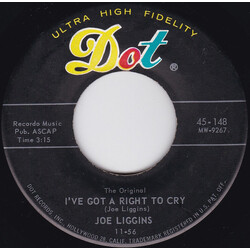 Joe Liggins & His Honeydrippers I've Got A Right To Cry / The Original Honeydripper USED VINYL 7INCH 45 RPM SINGLE