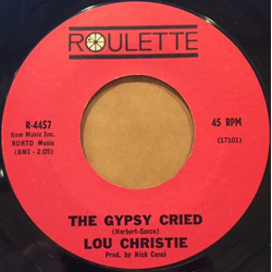 Lou Christie The Gypsy Cried / Red Sails In The Sunset Vinyl 7" USED