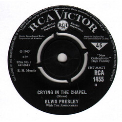 Elvis Presley / The Jordanaires Crying In The Chapel USED VINYL 7INCH 45 RPM SINGLE