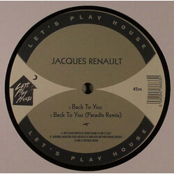 Jacques Renault Back To You USED VINYL 12INCH 45 RPM