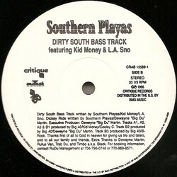 Southern Playas / Kidd Money / L.A. Sno Dirty South Bass Track USED VINYL 12INCH 33 S RPM