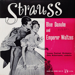 Johann Strauss Jr. / Wiener Festspielorchester / Otto Ackermann Blue Danube And Emperor Waltzes Vinyl LP USED