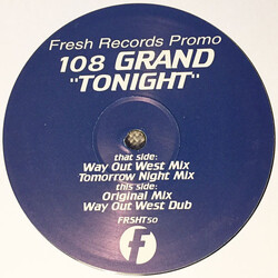 108 Grand Tonight USED VINYL 12INCH PROMO