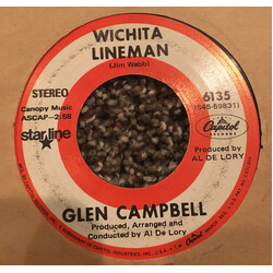 Glen Campbell Wichita Lineman/ True Grit USED VINYL 7INCH 45 RPM SINGLE