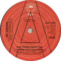 The Jacksons Even Though You're Gone USED VINYL 7INCH 45 RPM SINGLE PROMO STEREO