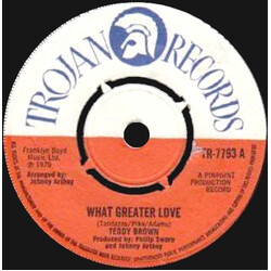 Teddy Brown (3) What Greater Love USED VINYL 7INCH SINGLE