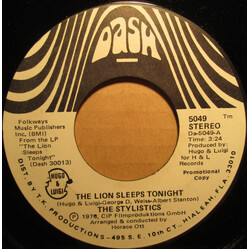 The Stylistics The Lion Sleeps Tonight USED VINYL 7INCH 45 RPM PROMO