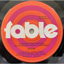 Jigsaw (17) A Rose Has To Die USED VINYL 7INCH 45 RPM SINGLE