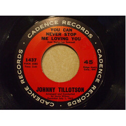 Johnny Tillotson You Can Never Stop Me Loving You / Judy, Judy, Judy USED VINYL 7INCH 45 RPM SINGLE STYRENE