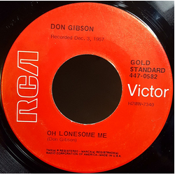 Don Gibson Oh Lonesome Me / Blue Blue Day Vinyl 7" USED
