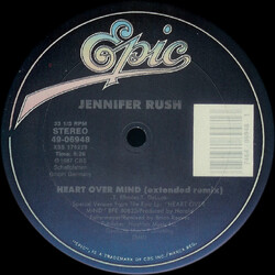 Jennifer Rush Heart Over Mind USED VINYL 12INCH 33 S RPM