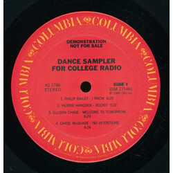 Various Dance Sampler For College Radio Vinyl LP USED