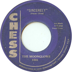 The Moonglows Sincerely / Tempting USED VINYL 7INCH 45 RPM REISSUE