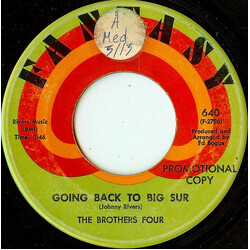 The Brothers Four Going Back To Big Sur USED VINYL 7INCH 45 RPM PROMO