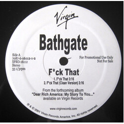Bathgate Fuck That / Bump That USED VINYL 12INCH PROMO