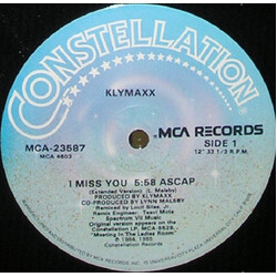 Klymaxx I Miss You USED VINYL 12INCH 33 S RPM