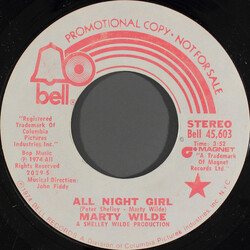 Marty Wilde All Night Girl USED VINYL 7INCH 45 RPM SINGLE PROMO STEREO MONO