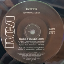 Bonfire Sweet Obsession USED VINYL 7INCH 45 RPM SINGLE