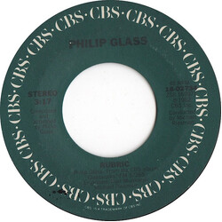 Philip Glass Rubric USED VINYL 7INCH 45 RPM