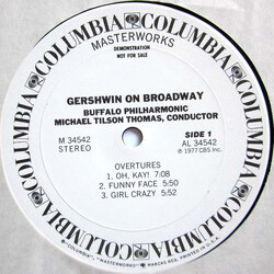Michael Tilson Thomas / Buffalo Philharmonic Orchestra Gershwin On Broadway Vinyl LP USED