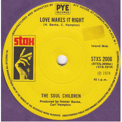 Soul Children Love Makes It Right USED VINYL 7INCH 45 RPM