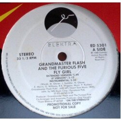 Grandmaster Flash & The Furious Five Fly Girl USED VINYL 12INCH SINGLE PROMO