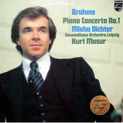 Johannes Brahms / Misha Dichter / Gewandhausorchester Leipzig / Kurt Masur Piano Concerto No. 1 Vinyl LP USED