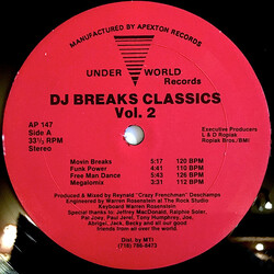 Reynald Deschamps DJ Breaks Classics (Vol. 2) USED VINYL 12INCH 33 S RPM STEREO