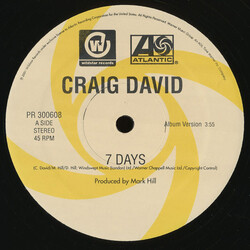 Craig David 7 Days VINYL 12" USED