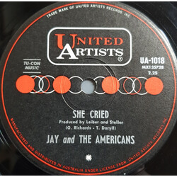 Jay & The Americans She Cried USED VINYL 7INCH 45 RPM SINGLE