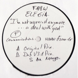 Elegia I Am Not Worried Anymore... A Deal With God USED VINYL 12INCH 33 S RPM