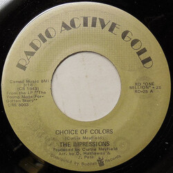 The Impressions Choice Of Colors USED VINYL 7INCH 45 RPM SINGLE REISSUE