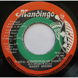 Barry Brown Rasta Man/Woman Of Dignity USED VINYL 7INCH 45 RPM REPRESS